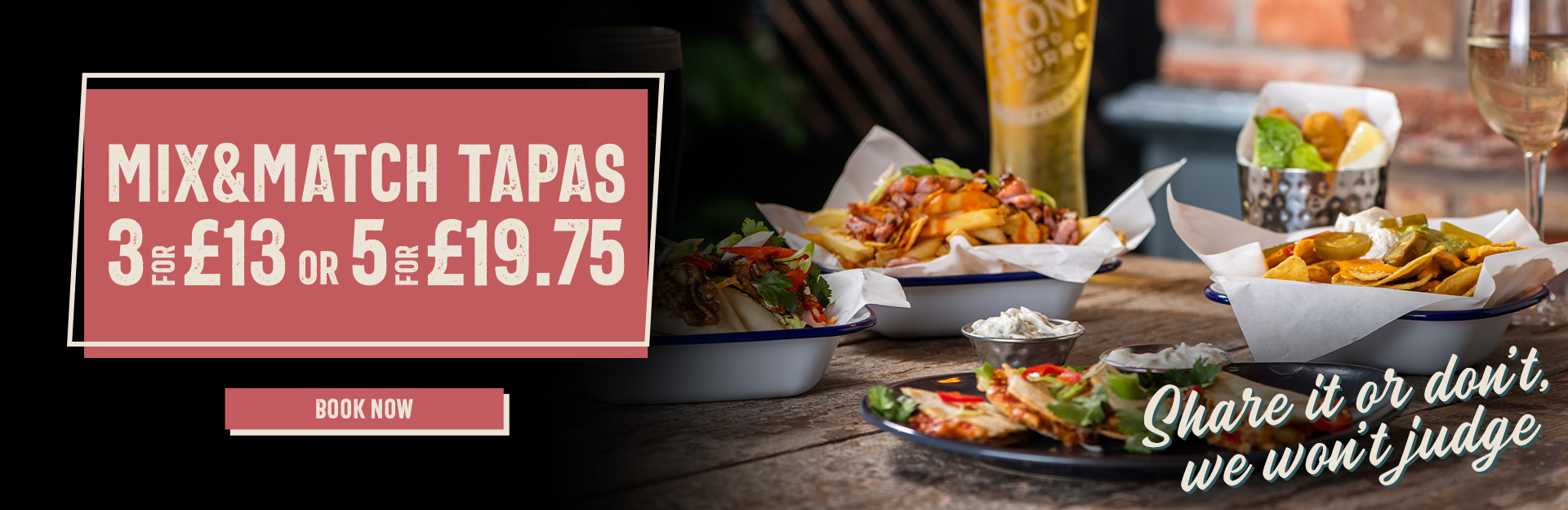 Mix & Match Tapas at Bungalows & Bears